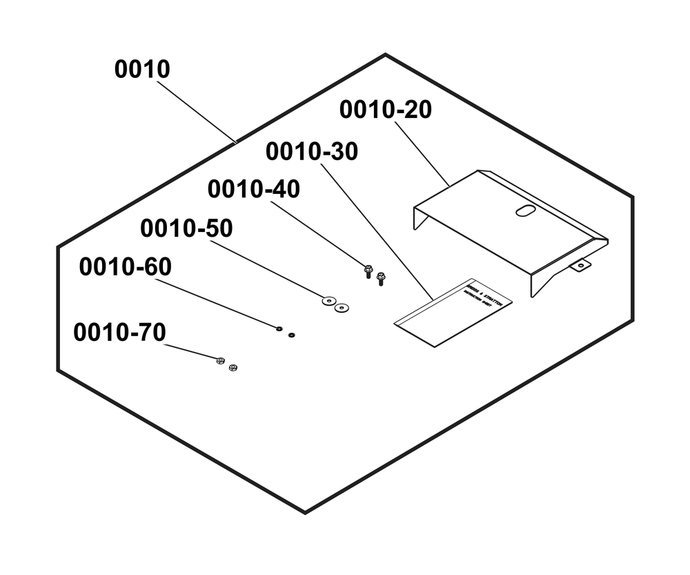 Intake Air Diverter Diagram and Parts List for 6925-00  Briggs and Stratton Miscellaneous